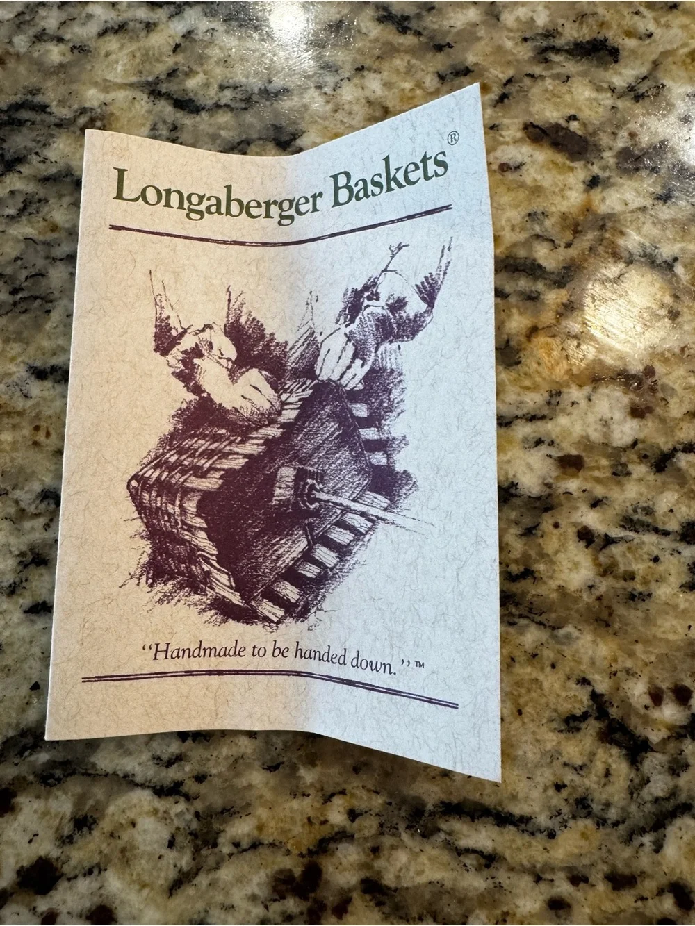 Longaberger Woven Wooden Basket in Warm Honey Brown, like new, never used.